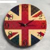 Часы настенные Британский флаг, d=23.5, плавный ход фото 1