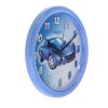 Часы настенные круглые детские Спорткар, d=24.5 см, голубая рама, плавный  фото 3