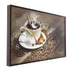 Часы-картина настенные прямоугольные Coffee, 37х60 см фото 2