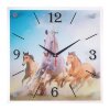 Часы настенные, серия: Животный мир, Лошади, 35х35  см, микс фото 3