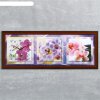 Часы-картина настенные, серия: Цветы, Фиолетовые орхидеи, 35х100  см, микс фото 1