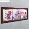 Часы-картина настенные, серия: Цветы, Фиолетовые орхидеи, 35х100  см, микс фото 2
