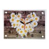 Часы настенные, серия: Цветы, Ромашки в форме сердца25х35 см, микс фото 2