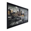 Часы-картина настенные, серия: Город, Ночной Бостон, 50х100  см, микс фото 3