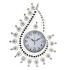 Часы настенные интерьерные пластик+металл, в виде капли с завитками, белый фото 2