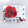 Часы настенные, серия: Цветы, Роза с подарком, 20х26 см  микс фото 1