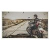 Часы настенные прямоугольные Девушка на мотоцикле, стекло, 35х60 см фото 3