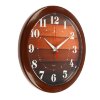 Часы настенные круглыеПаркет, коричневый обод, 23х23 см  Рубин фото 2