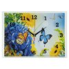 Часы настенные, серия: Цветы, Бабочки, 25х35  см, микс фото 2
