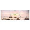 Часы настенные, серия: Море, модульные Закат на море, 35х110  см, микс фото 1