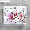 Часы настенные, серия: Цветы, Бело-сиреневые цветы, 20х25  см, микс фото 1