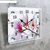 Часы настенные, серия: Цветы, Бело-сиреневые цветы, 20х25  см, микс фото 2
