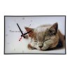 Часы-картина настенные прямоугольные Серая кошка, 37х60 см фото 3