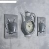 Часы настенные  Чаепитие чайник 26.5х24 см +2 чашки, плавный ход фото 3