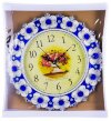 Часы настенные круглые Home art «СИНИЙ БАРОККО» 33 см фото 3