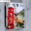 Часы настенные, серия: Город, Английская телефонная будка, 25х25  см, микс фото 2