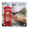Часы настенные, серия: Город, Английская телефонная будка, 25х25  см, микс фото 3