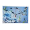 Часы настенные, серия: Цветы, Бабочка и голубые цветы, 20х30  см, микс фото 1