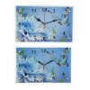 Часы настенные, серия: Цветы, Бабочка и голубые цветы, 20х30  см, микс фото 2