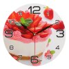 Часы настенные круглые Клубничный торт, 24 см фото 1