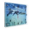 Часы настенные прямоугольные Дельфины, 25х35 см фото 3