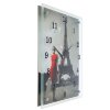Часы настенные, серия: Город, Девушка в красном платье в Париже, 30х40  см фото 2