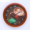 Часы настенные Кофе, коричневый обод, 28х28 см фото 1
