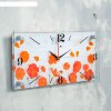 Часы настенные Оранжевые цветы, плавный ход фото 3