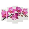 Часы настенные модульные «Фиолетовые орхидеи на белом», 80 x 140 см фото 1