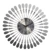 Часы настенные серии Ажур зеркальные лепестки и стразы d=61 см фото 1
