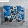 Часы настенные, серия: Море, Штурвал и яхта на песке, 25х35  см, микс фото 2