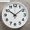 Часы настенные, серия: Классика, Этель, d=30 см, плавный ход, 1 АА, белые фото 1