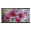 Часы настенные, серия: Цветы, Розовые цветы, 19х39  см, микс фото 3