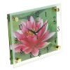 Часы настенные, серия: Цветы, Розовый лотос, 20х26  см, микс фото 3