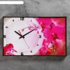 Часы-картина настенные прямоугольные Розовая мистерия, 37х60 см фото 1