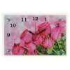 Часы настенные, серия: Цветы, Розовые розы, 20х30  см, микс фото 1