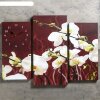 Часы настенные модульные «Белые орхидеи», 60 x 80 см фото 1