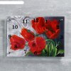 Часы настенные, серия: Цветы, Красные тюльпаны 25х35 см, микс фото 1