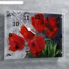 Часы настенные, серия: Цветы, Красные тюльпаны 25х35 см, микс фото 2