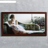 Часы-картина настенные, серия: Люди, Рассвет в Париже, 50х100  см, микс фото 1