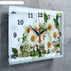 Часы настенные, серия: Цветы, Ромашки, 25х35  см, микс фото 2