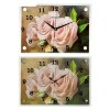 Часы настенные, серия: Цветы, Белые розы микс 25х35см фото 2