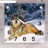Часы настенные, серия: Животный мир, Волк, 25х25  см, микс фото 1