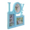 Часы настенные с фоторамкой Love, голуб, 2 фото(10х15), 32х30,5х3 см фото 2