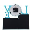 Часы настенные с фоторамкой Love, голуб, 2 фото(10х15), 32х30,5х3 см фото 3