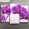Часы настенные модульные «Фиолетовые орхидеи», 60 x 80 см фото 1