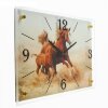 Часы настенные, серия: Животный мир, Лошадь с жеребёнком, 40х56 см фото 2