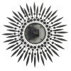 Часы настенные серия Ажур Лучи-Перья, черные, бел циферблат, араб цифры, 5 фото 3