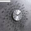 Часы настенные, серия Ажур «Сферы», циф-т с покрытием хром d=60 см фото 2