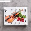 Часы настенные прямоугольные Розы и скрипка, 20х26 см фото 1